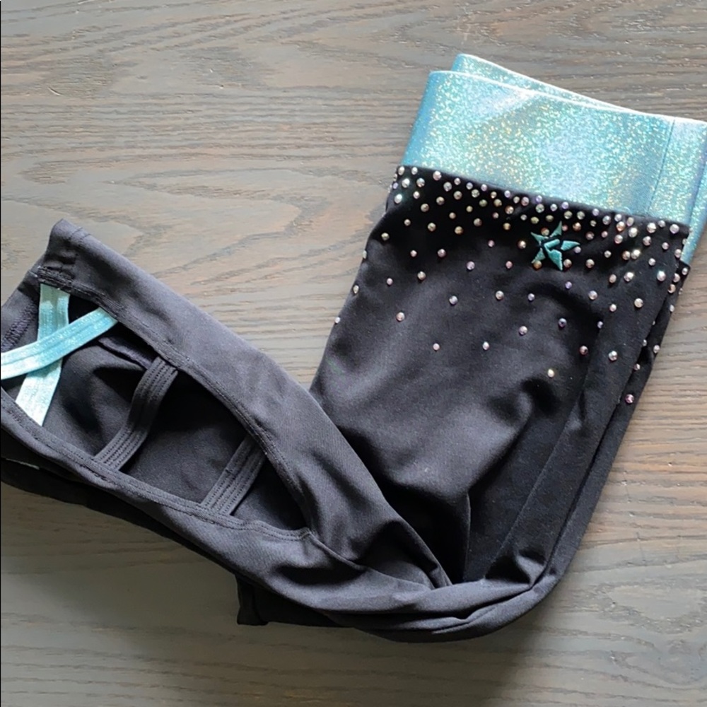 Rebel Athletic Youth Large Sparkle Capris